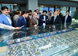 pm shehbaz tours karachi s hutchison port south asia terminal during one day visit