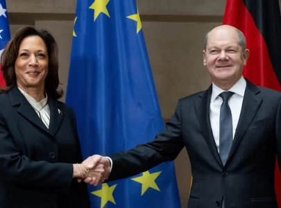 german chancellor says kamala harris could win us election