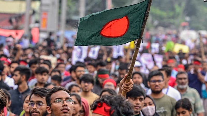 demonstrators demand justice for victims arrested and killed in the recent nationwide protests against job quotas in dhaka on aug 3 2024 photo afp