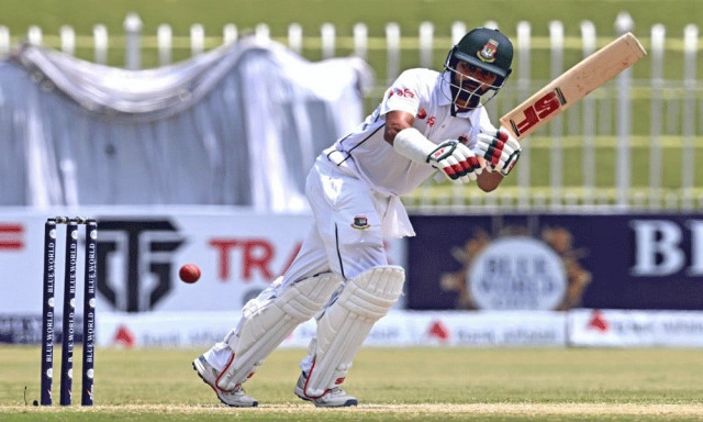 bangladesh batsman shadman islam against pakistan on day 3 of first test in rawalpindi photo afp bangladesh batsman shadman islam against pakistan on day 3 of first test in rawalpindi photo afp