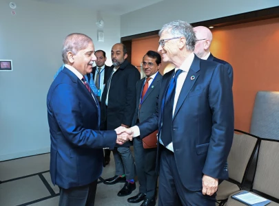 pm shehbaz discusses polio eradication with bill gates at unga 2024