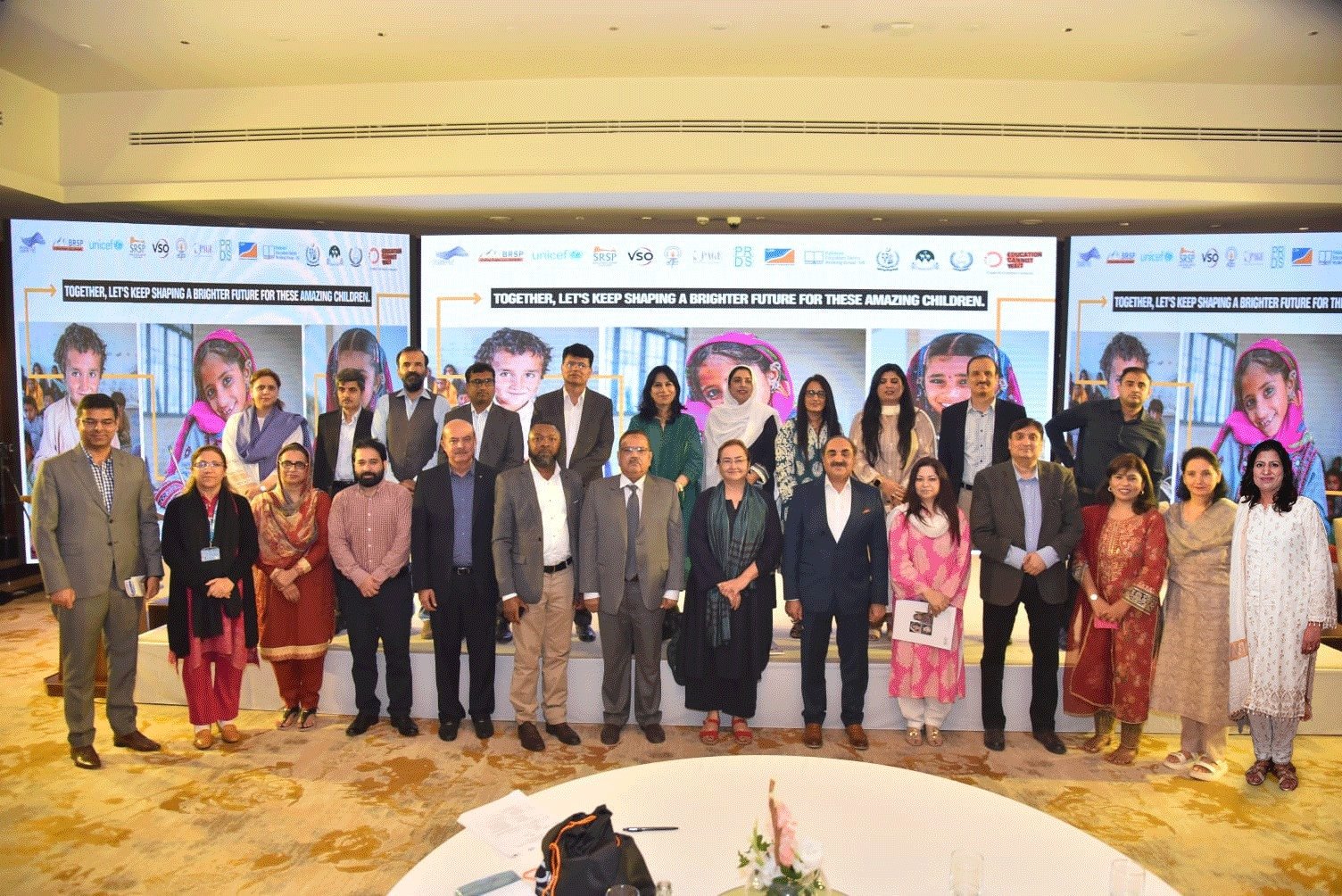 federal secretary for education mohyuddin ahmad wani at the ecw creating impact together mobilising resources for inclusive education organised by myrp consortium partners rspn unicef and vso in islamabad photo express