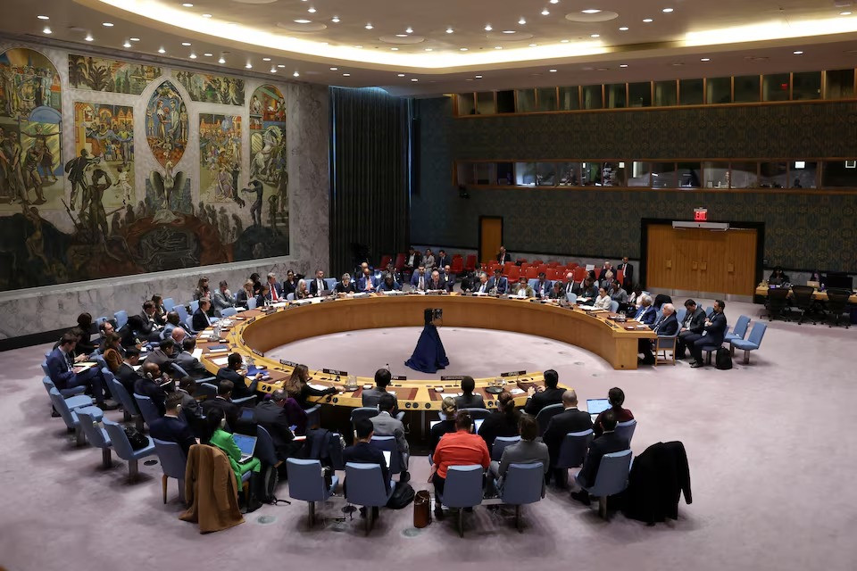 the united nations security council holds a meeting on the situation in gaza at u n headquarters in new york city us on october 16 2024 photo reuters