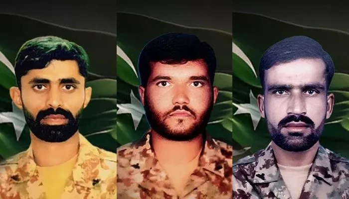 from left to right major atif khalil naik azad ullah and lance naik ghazanfar abbas courtesy ispr from left to right major atif khalil naik azad ullah and lance naik ghazanfar abbas courtesy ispr