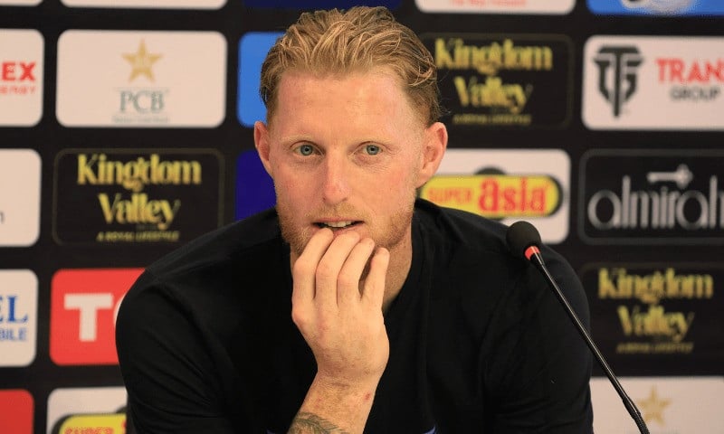 england s ben stokes during a press conference at the rawalpindi cricket stadium on october 23 2024 photo reuters