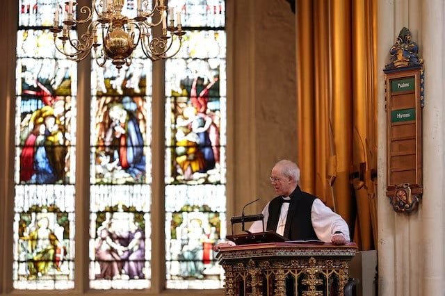 archbishop of canterbury justin welby speaks during a service for the new parliament at st margaret s church westminster abbey in london britain on july 23 2024 photo reuters