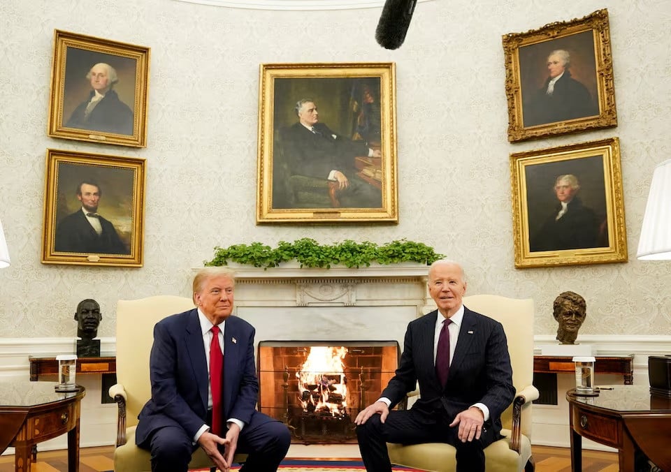 us president joe biden meets with president elect donald trump in the oval office at the white house in washington us on november 13 2024 photo reuters