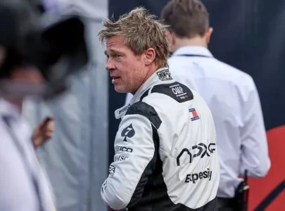 brad pitt filming f1 movie scenes faints on track at las vegas grand prix