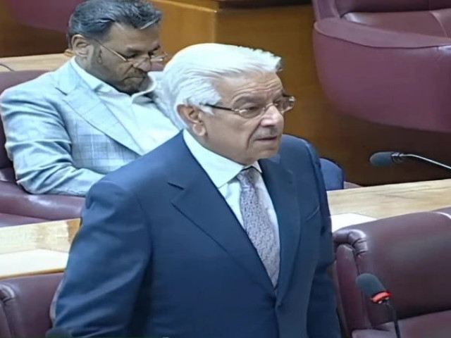 defence minsiter khawaja asif photo express