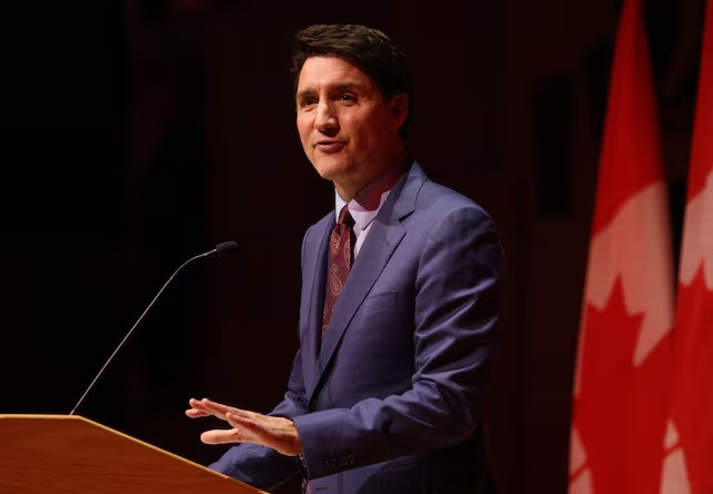 canadian pm justin trudeau speaks at the laurier club holiday party in gatineau quebec canada on december 16 2024 photo reuters