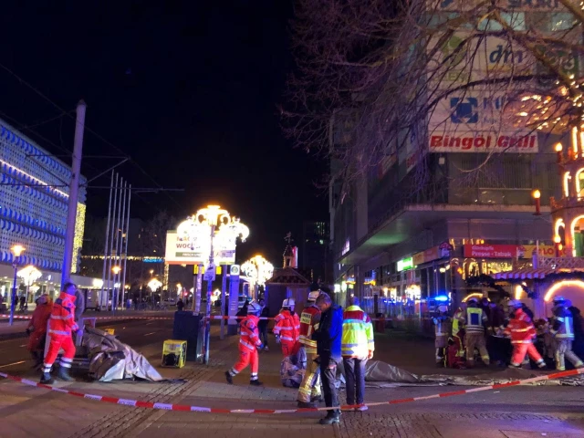 emergency services attend an incident at the christmas market in magdeburg on friday photo ap emergency services attend an incident at the christmas market in magdeburg on friday photo ap