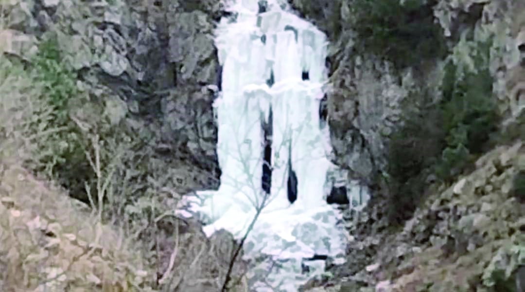 the suki kinari waterfall near kaghan freezes in extreme cold giving birth to giant ice pillars photo express