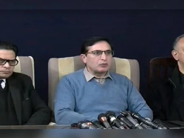 pti secretary general salman akram raja chairman barrister gohar ali khan and leader of the opposition in the national assembly omar ayub address a joint press conference on january 7 2025 screengrab pti secretary general salman akram raja chairman barrister gohar ali khan and leader of the opposition in the national assembly omar ayub address a joint press conference on january 7 2025 screengrab
