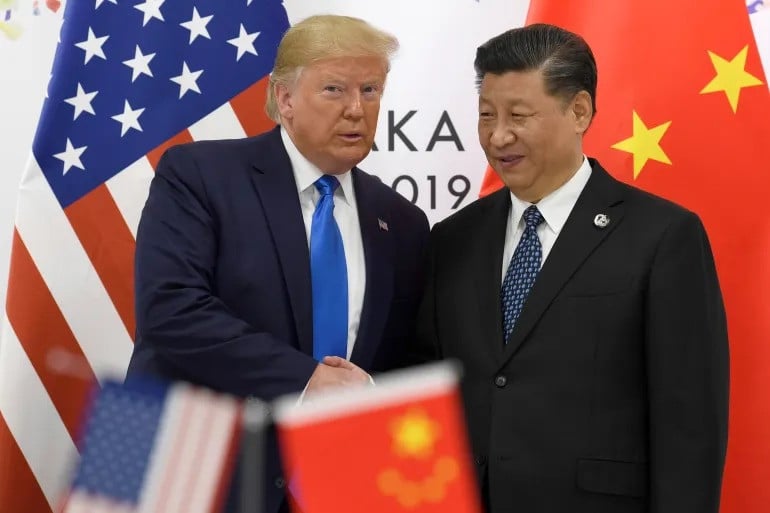 then us president donald trump poses with chinese president xi jinping during a meeting in osaka japan june 29 2019 photo al jazeera