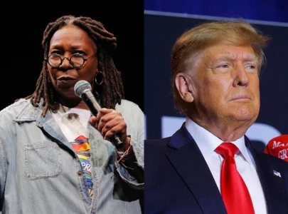 whoopi goldberg accidentally says donald trump s name on the view