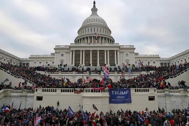 a mob of supporters of us president donald trump storm the us capitol building in washington us january 6 2021 photo reuters a mob of supporters of us president donald trump storm the us capitol building in washington us january 6 2021 photo reuters