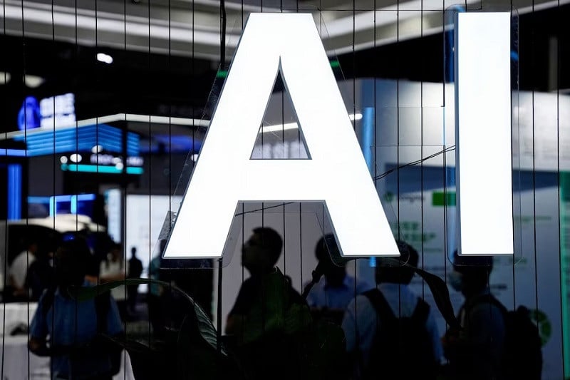 an ai artificial intelligence sign is seen at the world artificial intelligence conference waic in shanghai china july 6 2023 photo reuters