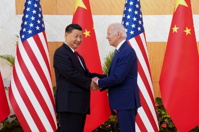 us president joe biden shakes hands with chinese president xi jinping on the sidelines of the g20 leaders summit in bali indonesia november 14 2022 photo reuters us president joe biden shakes hands with chinese president xi jinping on the sidelines of the g20 leaders summit in bali indonesia november 14 2022 photo reuters
