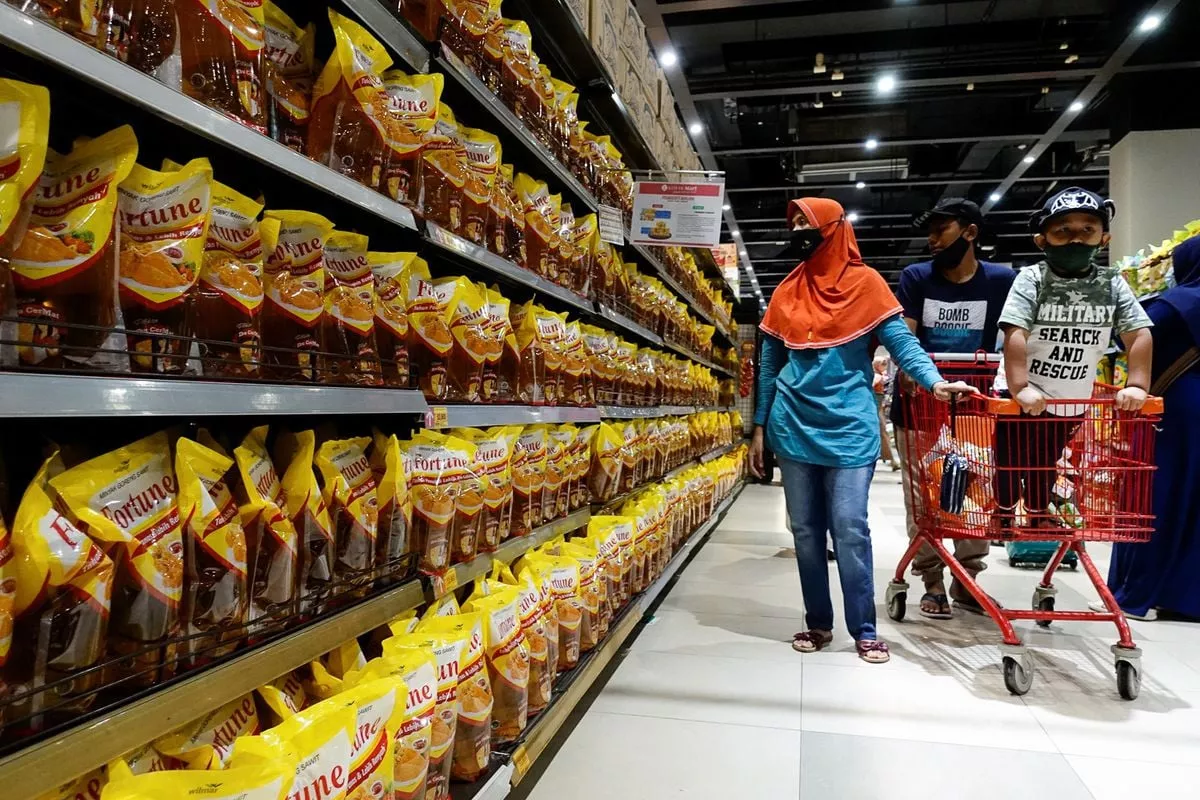 people shop for cooking oil made from oil palms at a supermarket in jakarta indonesia march 27 2022 reuters willy kurniawan people shop for cooking oil made from oil palms at a supermarket in jakarta indonesia march 27 2022 reuters willy kurniawan