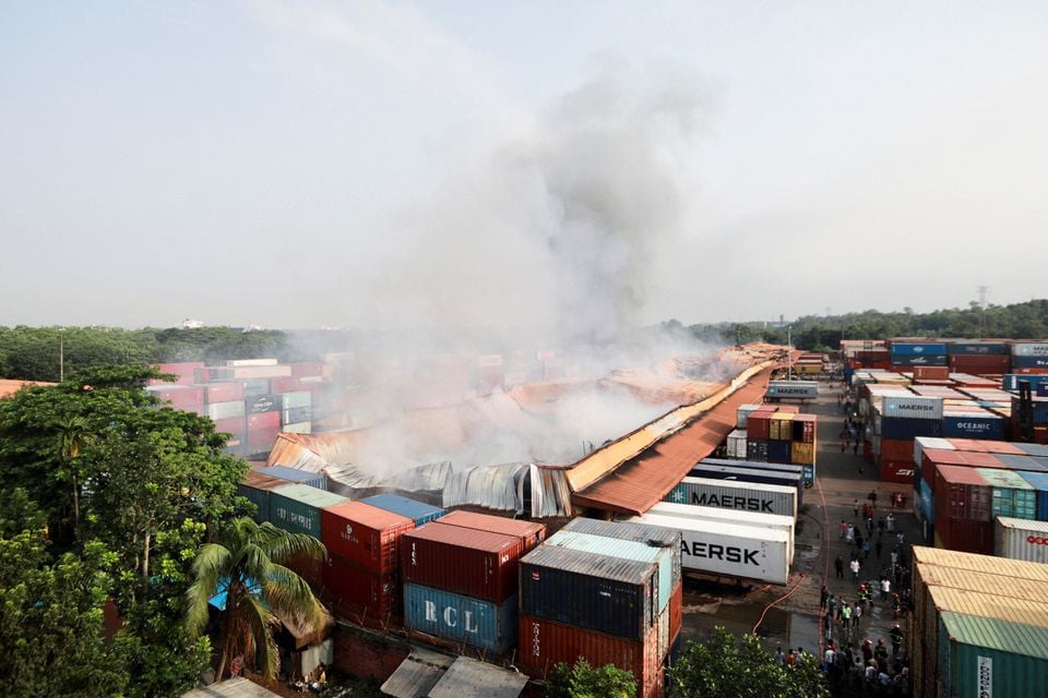 Photo of Bangladesh battles to douse blaze at container depot that killed 41