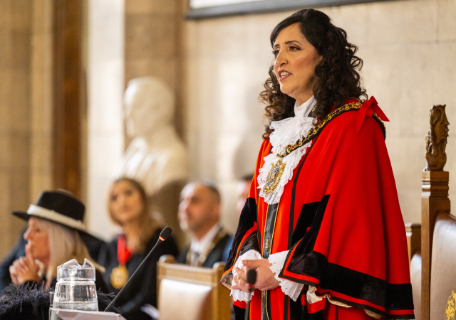 councillor yasmine dar is the city s first female asian lord mayor photo courtesy manchester city council councillor yasmine dar is the city s first female asian lord mayor photo courtesy manchester city council