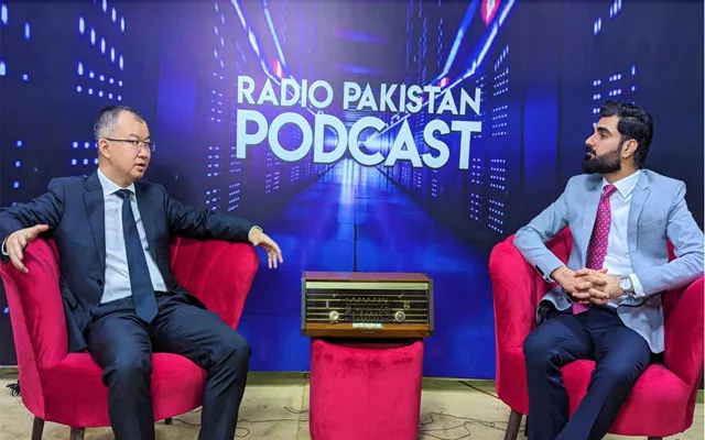 chinese science commissioner to pakistan yin shengxin is speaking during an exclusive interview with radio pakistan s technology fm channel in islamabad screengrab chinese science commissioner to pakistan yin shengxin is speaking during an exclusive interview with radio pakistan s technology fm channel in islamabad screengrab
