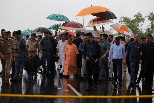yogi adityanath chief minister of uttar pradesh state in hathras district of the northern state of uttar pradesh india july 3 2024 photo reuters