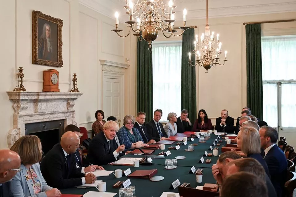 british prime minister boris johnson speaks at the start of a cabinet meeting in downing street in london britain july 5 2022 reuters british prime minister boris johnson speaks at the start of a cabinet meeting in downing street in london britain july 5 2022 reuters