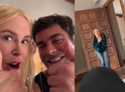 zac efron teases nicole kidman about husband keith urban in a family affair blooper reel zac efron teases nicole kidman about husband keith urban in a family affair blooper reel