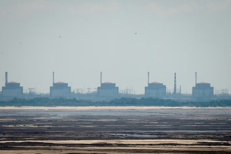 zaporizhzhia nuclear power plant from the bank of kakhovka reservoir near the town of nikopol ukraine june 16 2023 photo reuters