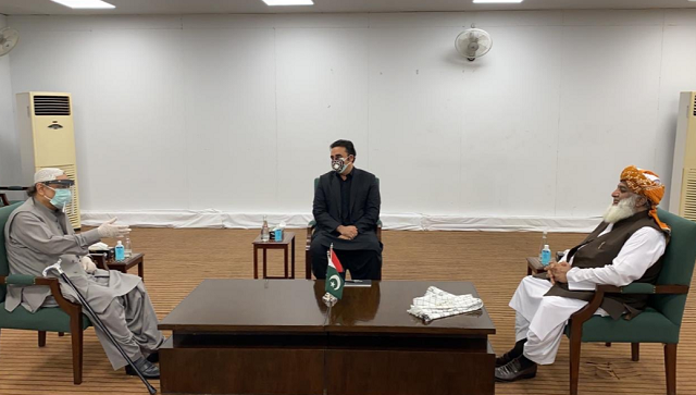 jui f chief maulana fazlur rehman meets ppp top leadership at bilawal house in karachi photo twitter bbhuttozardari jui f chief maulana fazlur rehman meets ppp top leadership at bilawal house in karachi photo twitter bbhuttozardari