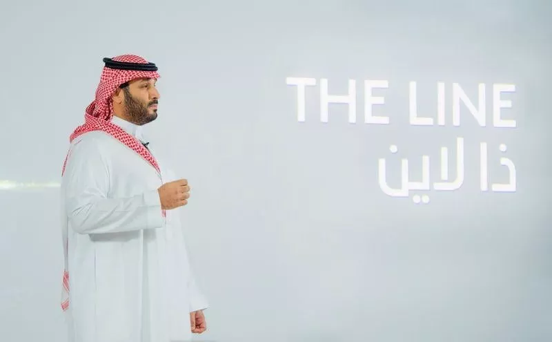 saudi arabia s crown prince unveils plans on sunday to build a zero carbon city known as the line at neom photo reuters saudi arabia s crown prince unveils plans on sunday to build a zero carbon city known as the line at neom photo reuters