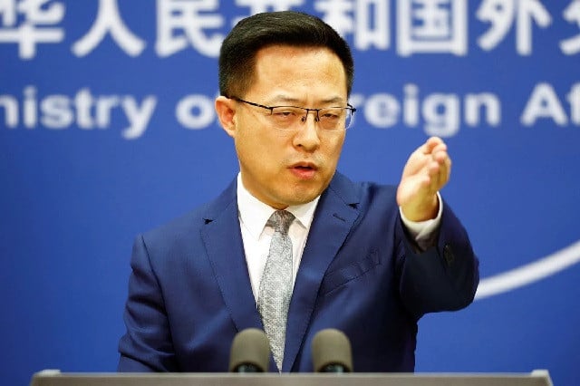 china s foreign ministry spokesperson zhao lijian attends a news conference in beijing china march 18 2022 photo reuters