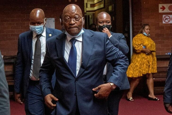 former south african president jacob zuma enters the high court in pietermaritzburg south africa january 31 2022 jerome delay pool via reuters file photo