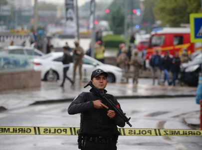 two injured in blast gunfire near turkey parliament