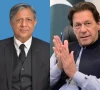 a combination photo of federal law minister azam nazeer tarar and pti founder imran khan photo app express