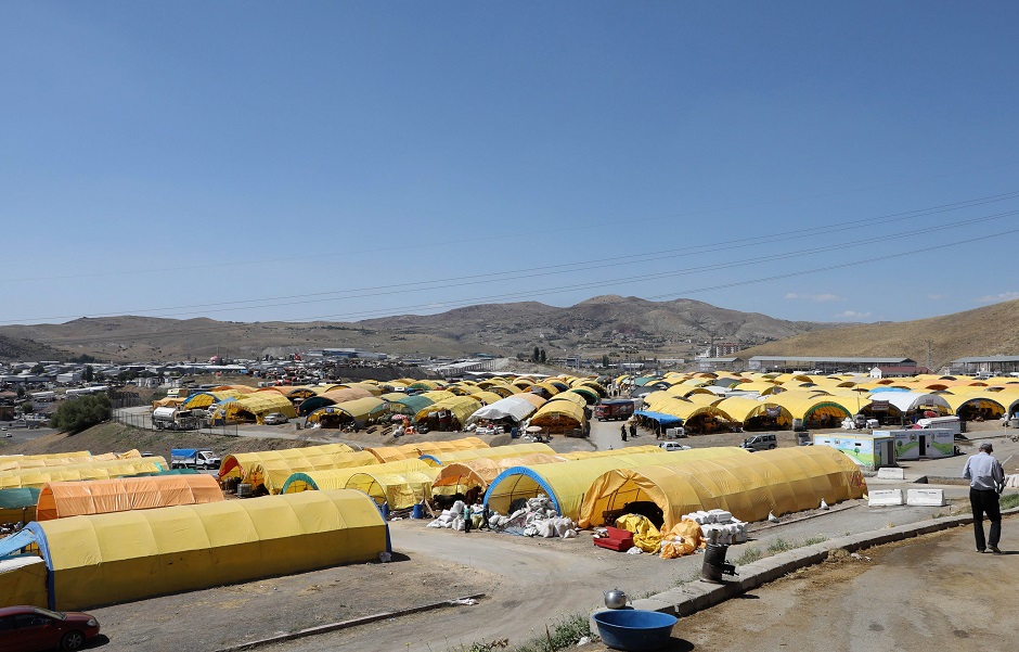 Tents set up for a livestock market in Ankara, Turkey on August 17, 2018, ahead of Eidul Azha. PHOTO:AFP