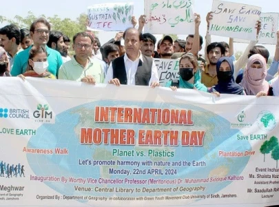 earth day observed at varsities across sindh earth day observed at varsities across sindh