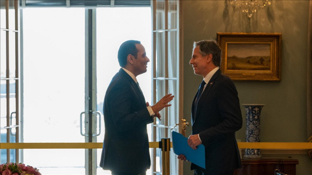 us secretary of state antony blinken r meets deputy prime minister and minister of foreign affairs of qatar mohammed bin abdulrahman bin jassim al thani us secretary of state antony blinken r meets deputy prime minister and minister of foreign affairs of qatar mohammed bin abdulrahman bin jassim al thani