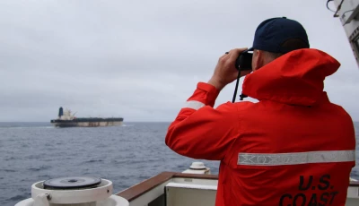 this undated handout photo released on january 7 2026 by the us european command s x account shows what us european command says is the seizure of the m v bella 1 oil tanker in the northern atlantic ocean photo afp