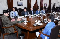 sindh chief minister syed murad ali shah chairs a meeting at the cm house to finalise plans for the karachi transformative development project photo x