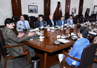 sindh chief minister syed murad ali shah chairs a meeting at the cm house to finalise plans for the karachi transformative development project photo x