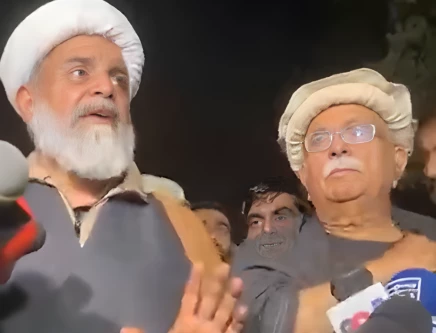 ttap deputy chief allama raja nasir abbas addresses the media alongside alliance head mehmood khan achakzai after arriving in lahore on thursday january 8 2026 screengrab