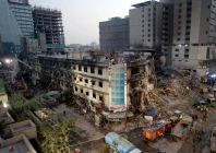 view of site after fire broken out incident at gul plaza shopping mall photo ppi