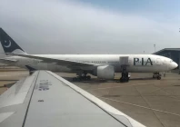 pakistan international airlines pia passenger plane sits on tarmac as seen through a plane window at the islamabad international airport islamabad pakistan october 27 2024 photo reuters file