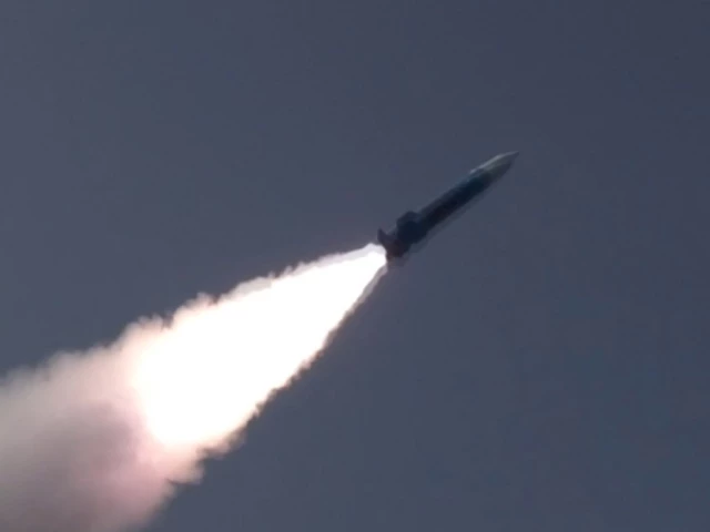 pakistan navy conducts a successful flight test of a ship launched anti ship ballistic missile as seen in images released on tuesday photo express