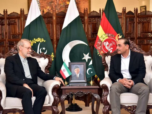 chief of army staff field marshal syed asim munir met with ali ardeshir larijani secretary of iran s supreme national security council at the general headquarters on wednesday november 26 2025 photo app