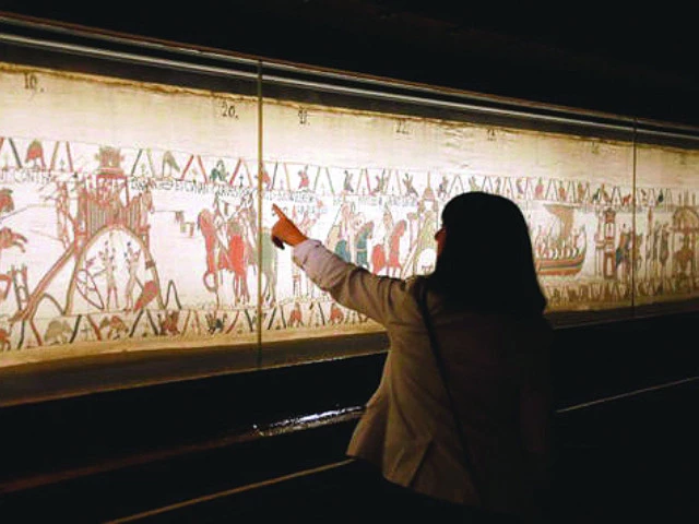bayeux tapestry is 70 metre long photo reuters bayeux tapestry is 70 metre long photo reuters