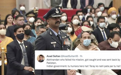 twitter in fits over indian claim of abhinandan downing paf f 16 twitter in fits over indian claim of abhinandan downing paf f 16
