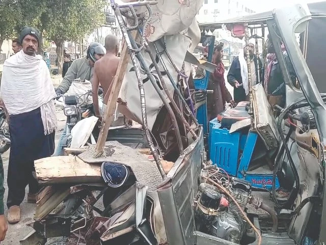in a single moment a truck s force reduces a rickshaw to scrap and claims a life photo ppi